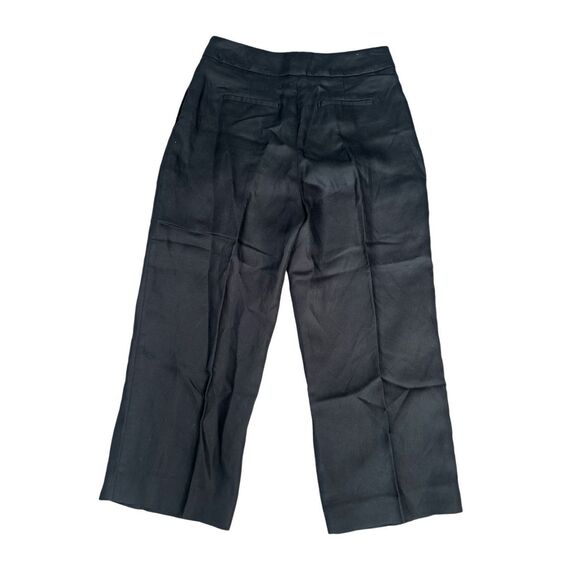 J. Crew Reimagined High-Rise Pleated Linen Blend Pants Black Pull On Flowy 6 - Picture 3 of 11